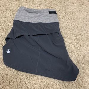lululemon Speed Shorts, gray, size 6